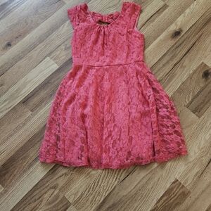 Holiday Editions Coral Lace Kids Dress